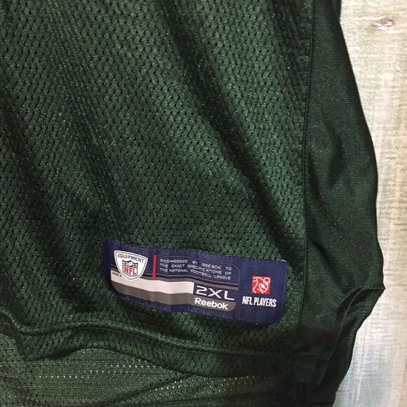 Reebok New York Jets Jersey Mens 2XL Home Green Brett Favre #4 Jersey - Picture 4 of 7